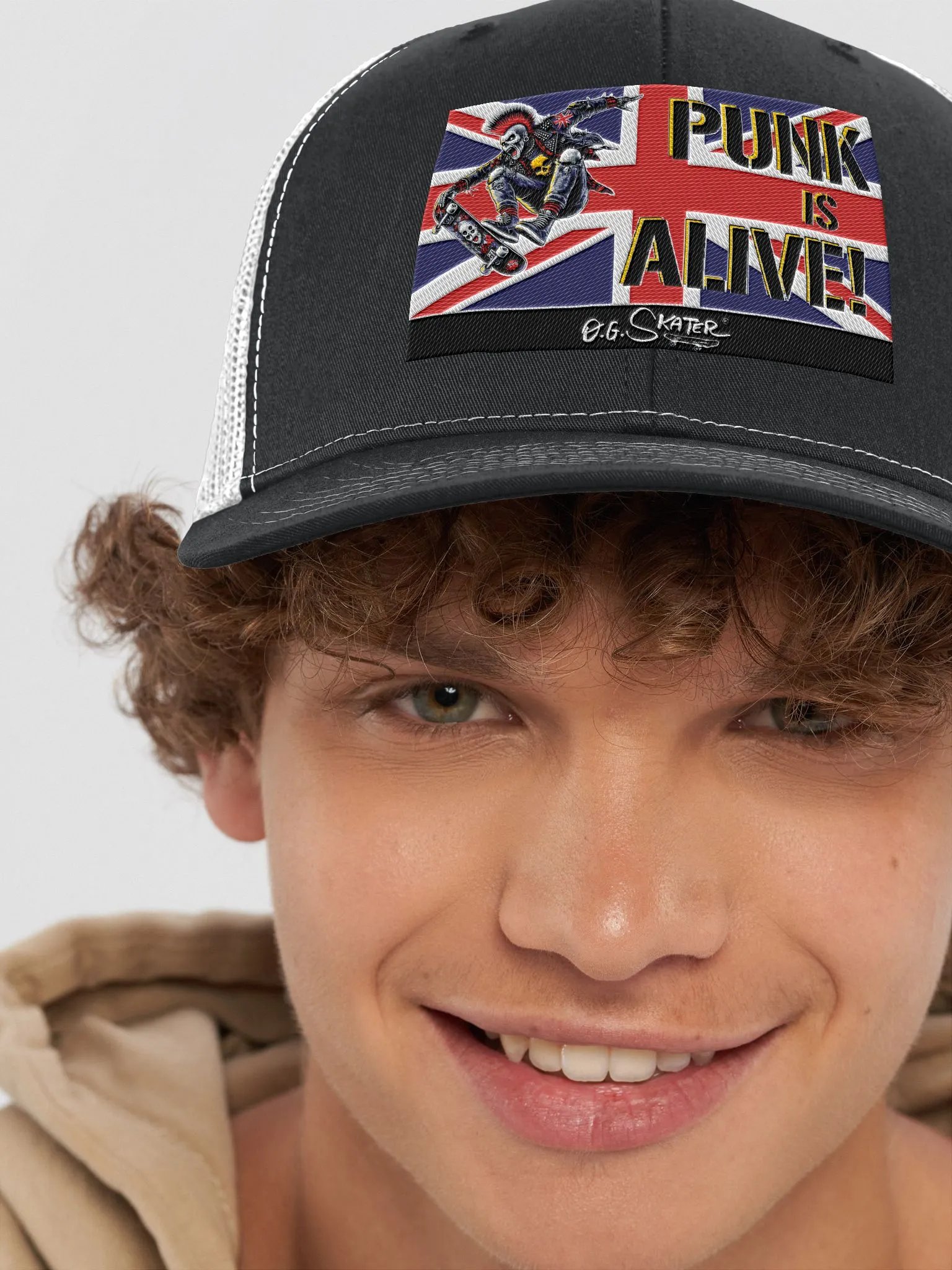 “Punk is Alive!” – Richardson Trucker Hat by O.G. Skater® product image (2)