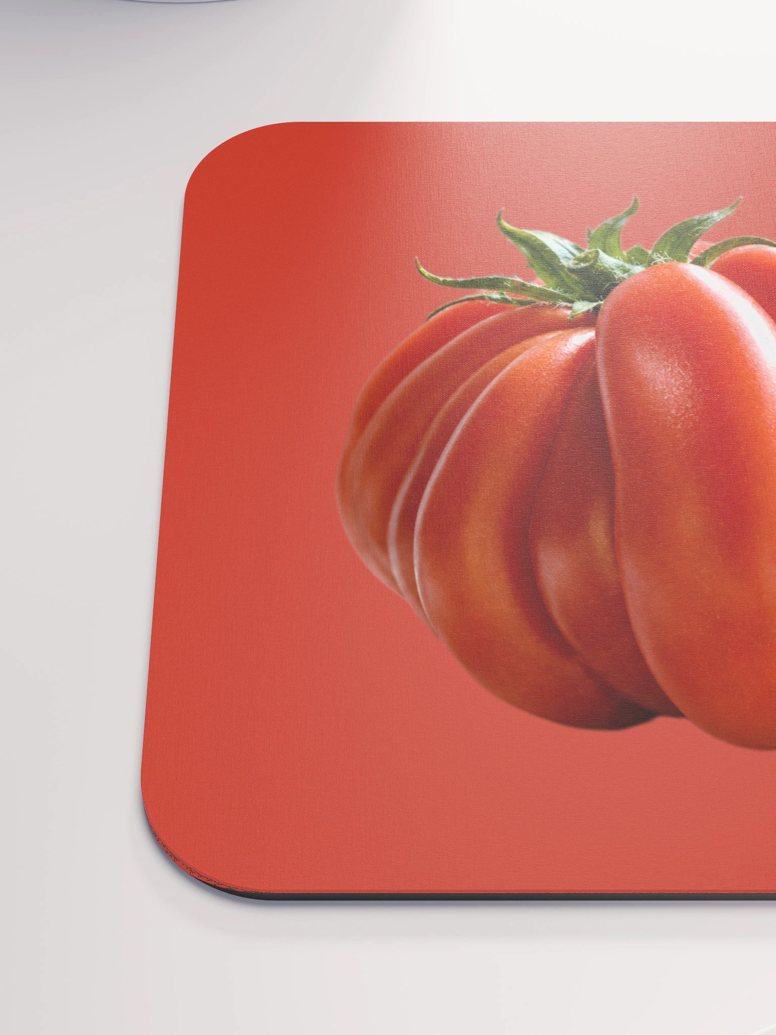 Heirloom Tomato Mouse Pad | Bold Red Monochrome Desk Mat from Original Photo product image (6)