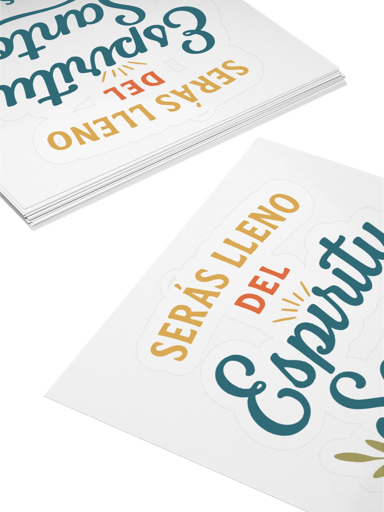 Spanish Faith Sticker – “Serás Lleno del Espíritu Santo” – Christian Kiss-Cut Vinyl product image (4)