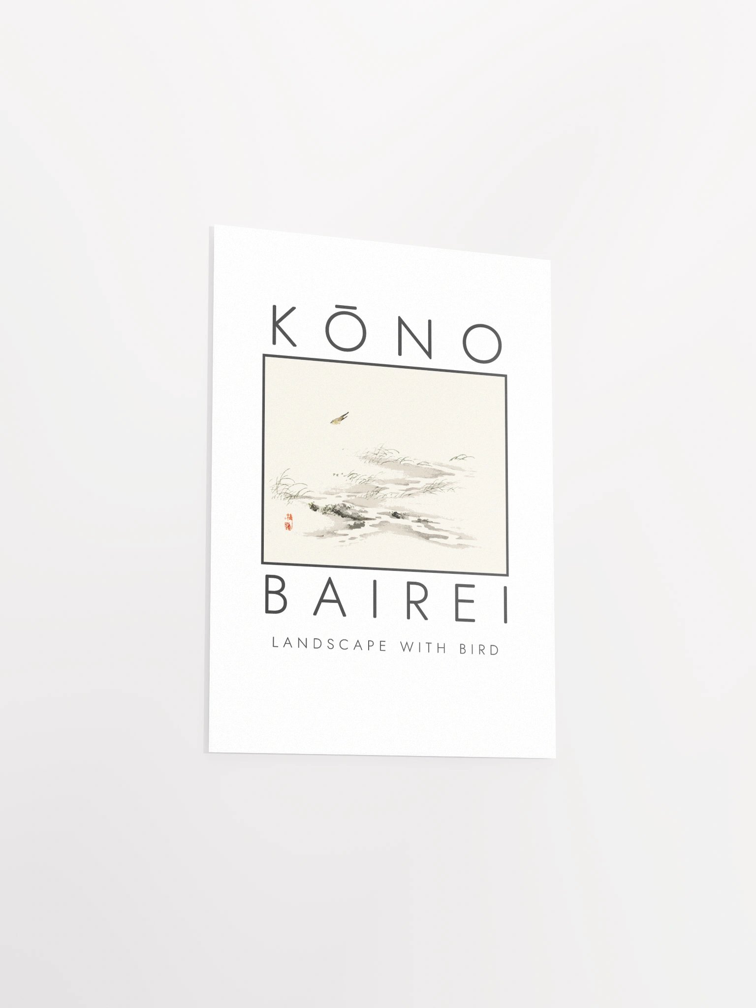 Kono Bairei Landscape with Bird Poster product image (17)