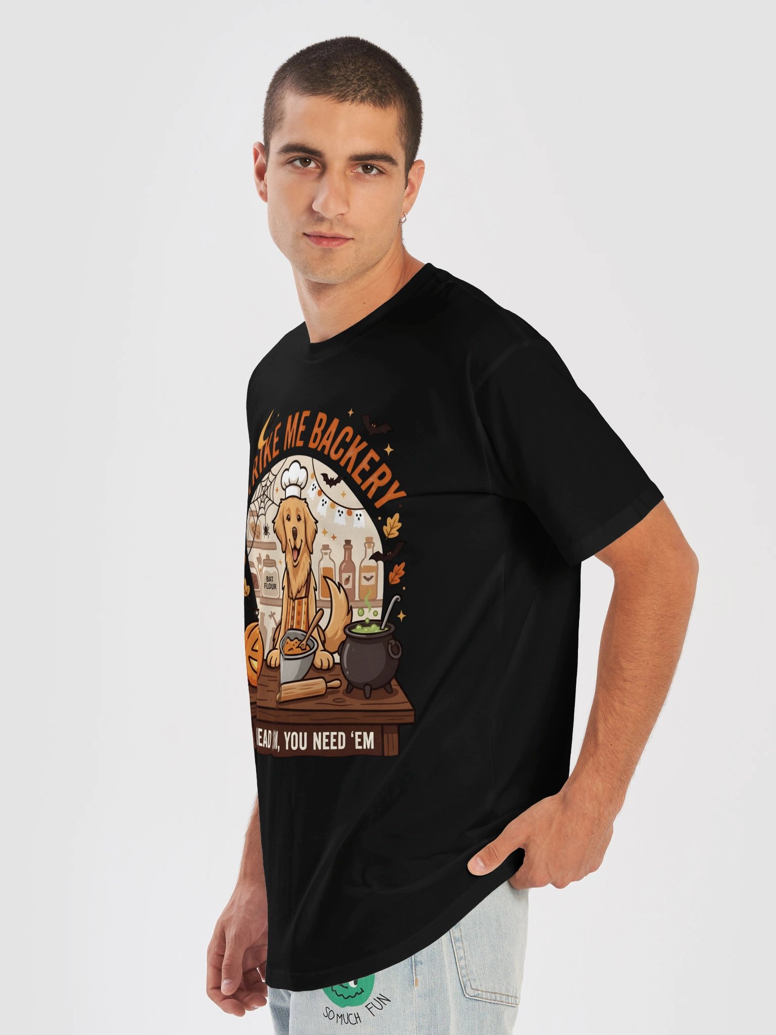 Strike Me Backery - Halloween Golden Retriever Baker Tee product image (45)
