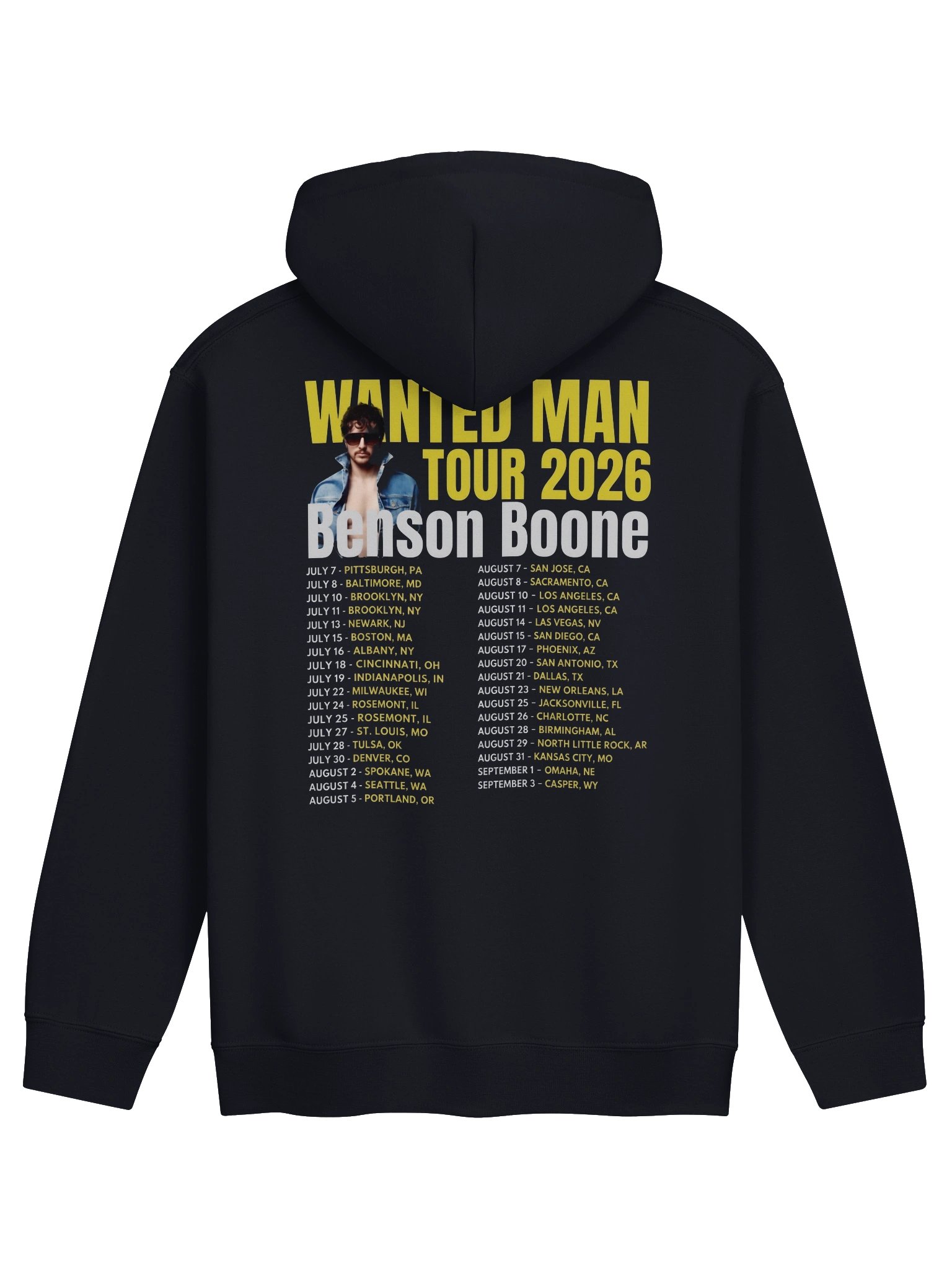Wanted Man Featuring Benson Boone Tour Hoodie product image (20)