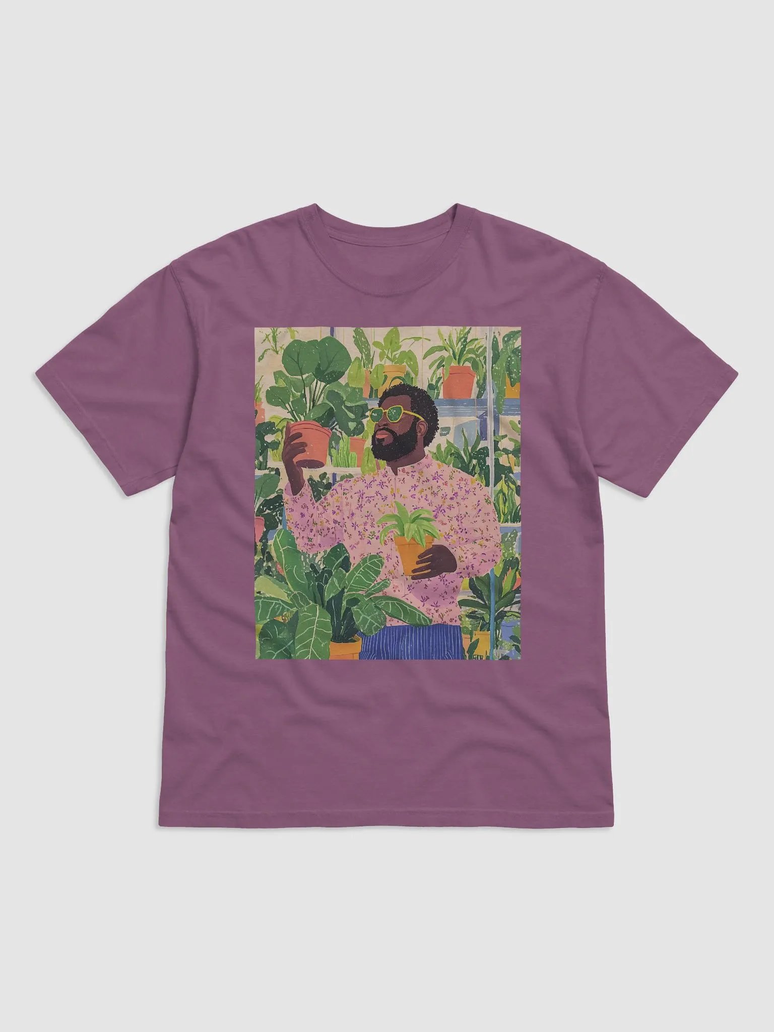 Black Stylish Man Botanist Design Tee product image (3)