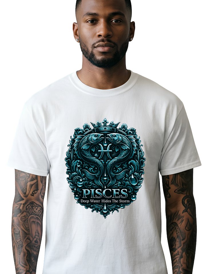 Pisces Zodiac Gothic Streetwear Graphic Tee product image (1)