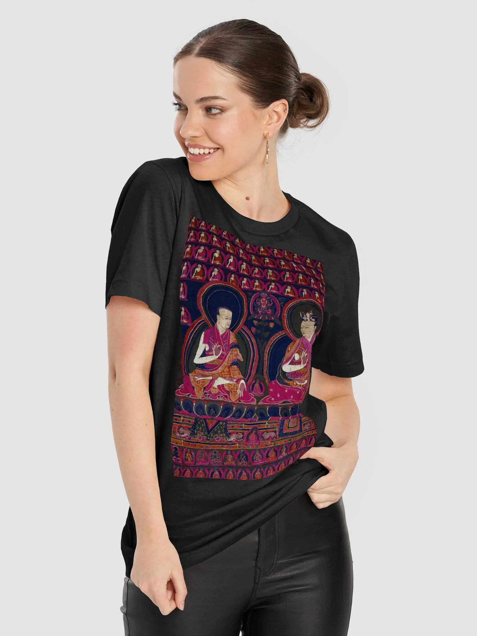Mikyo Dorje and Sangye Nyenpa Traditional Buddhist Thangka Art Unisex T-Shirt product image (8)