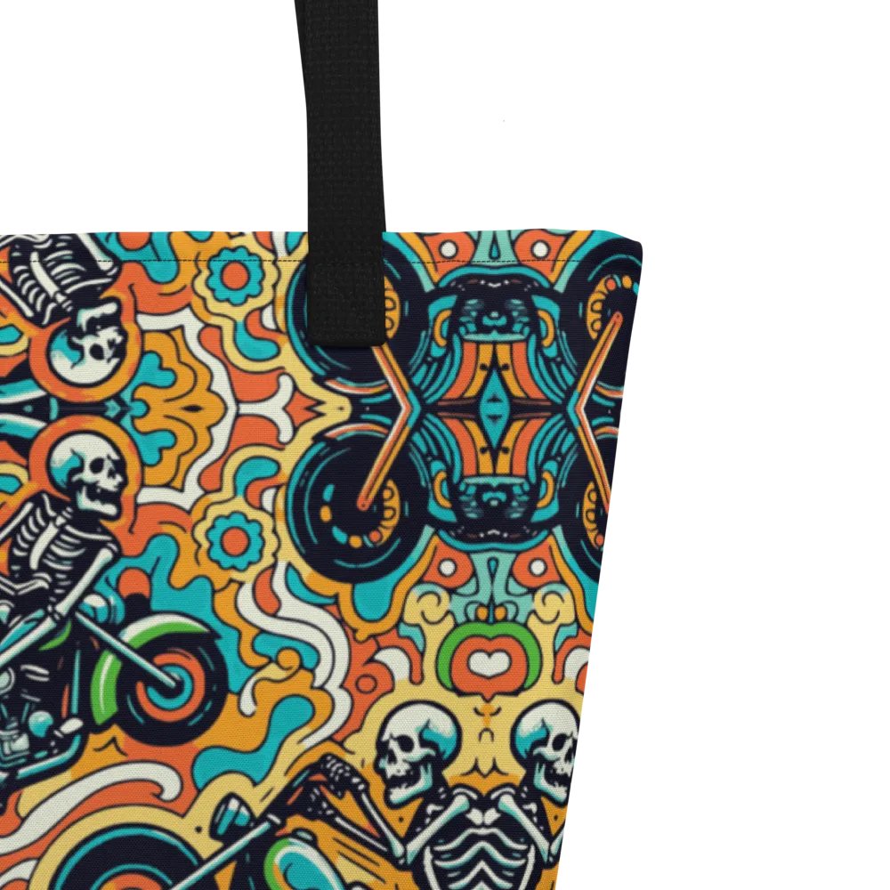 Skeletons On Motorcycles Print Tote Bag product image (3)