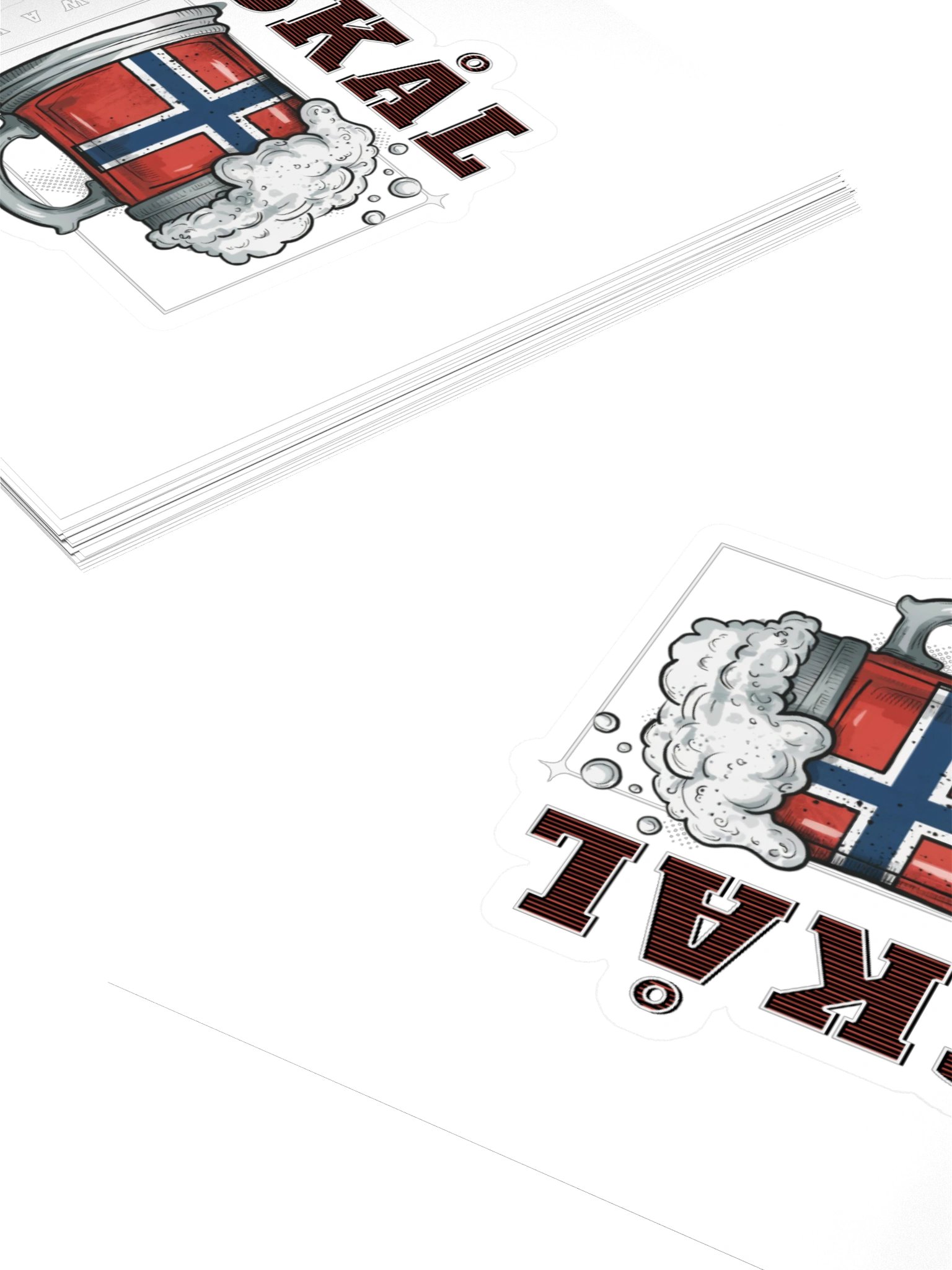 Norway Beer Mug Heritage Kiss Cut Sticker product image (12)