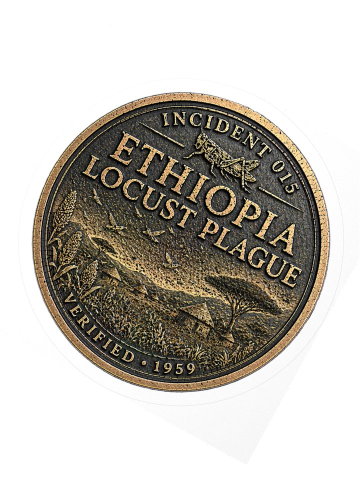 Incident 015 — Locust Plague Archive Badge Sticker product image (2)