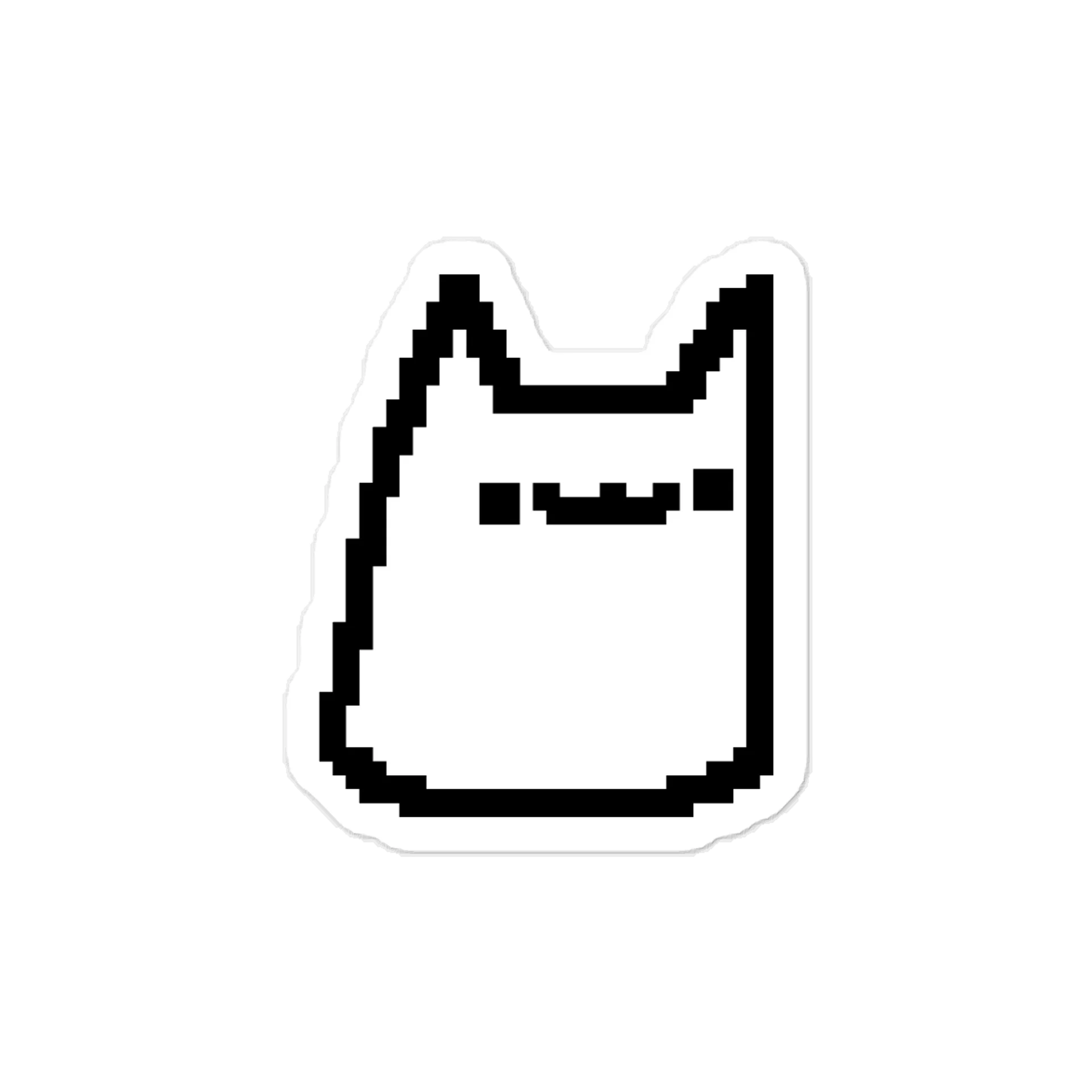 White Cat Sticker (Kiss-Cut) product image (1)