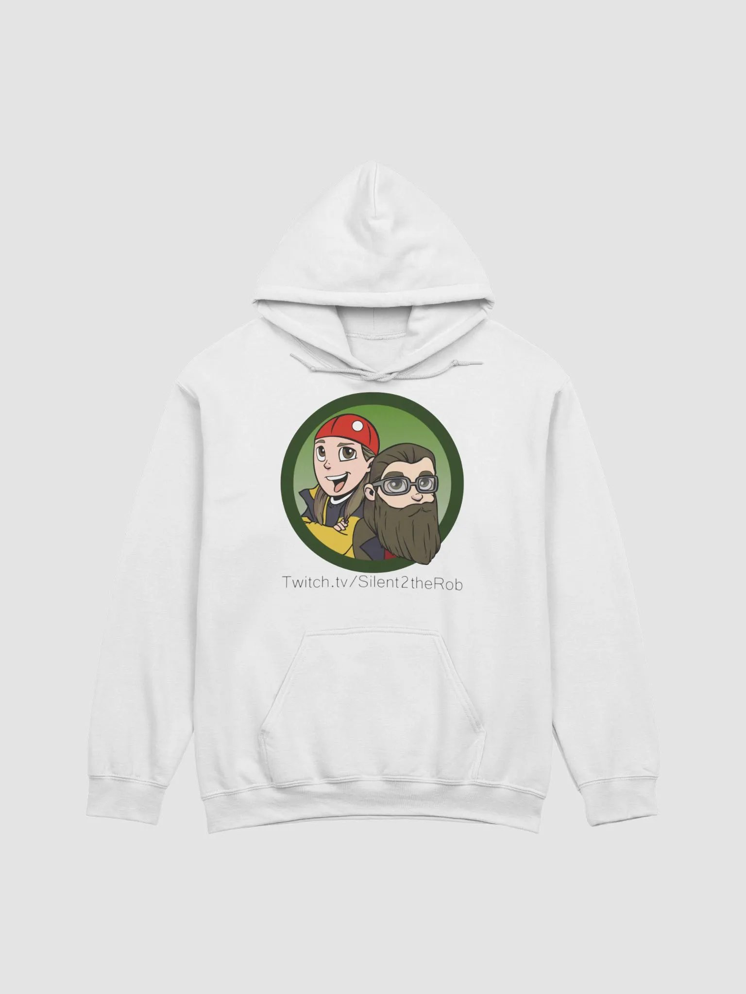 Silent front logo hoodie Light color product image (3)