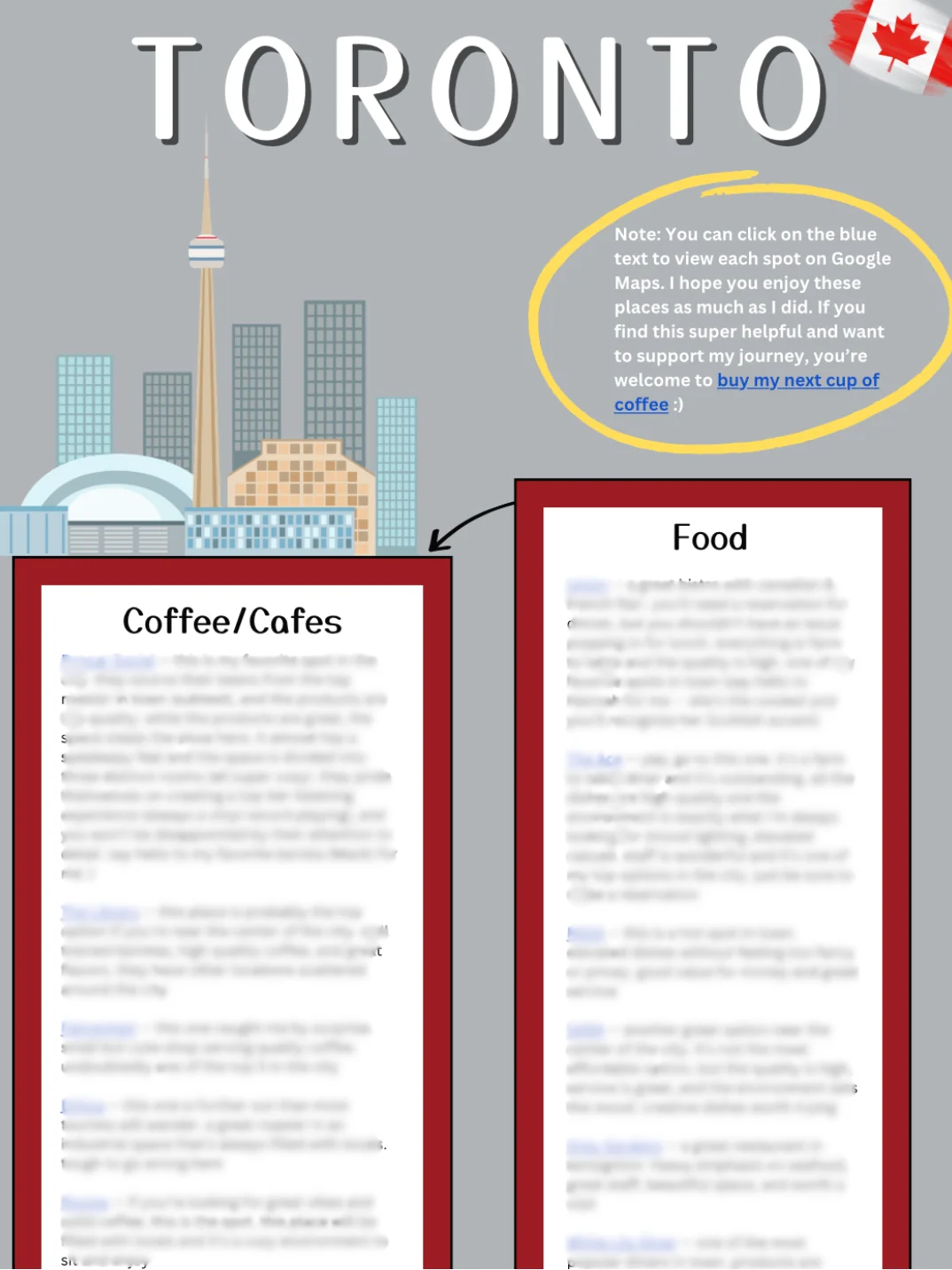 Toronto Guide + Recommendations product image (1)