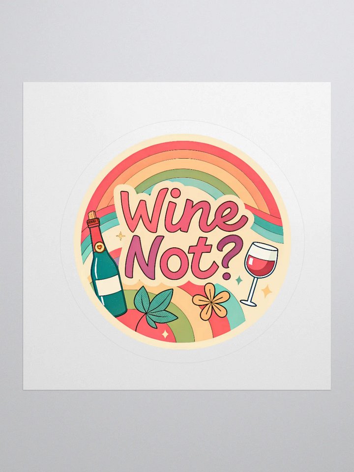 Retro Wine Not? Vinyl Stickers product image (2)