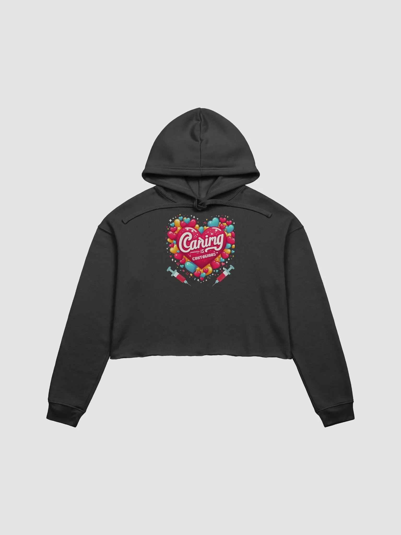 Caring is Contagious Crop Hoodie product image (1)