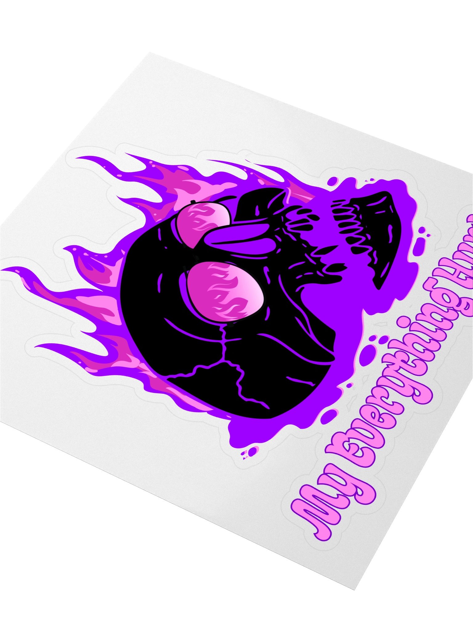 Large My Everything Hurts! Purple Skull Sticker product image (3)