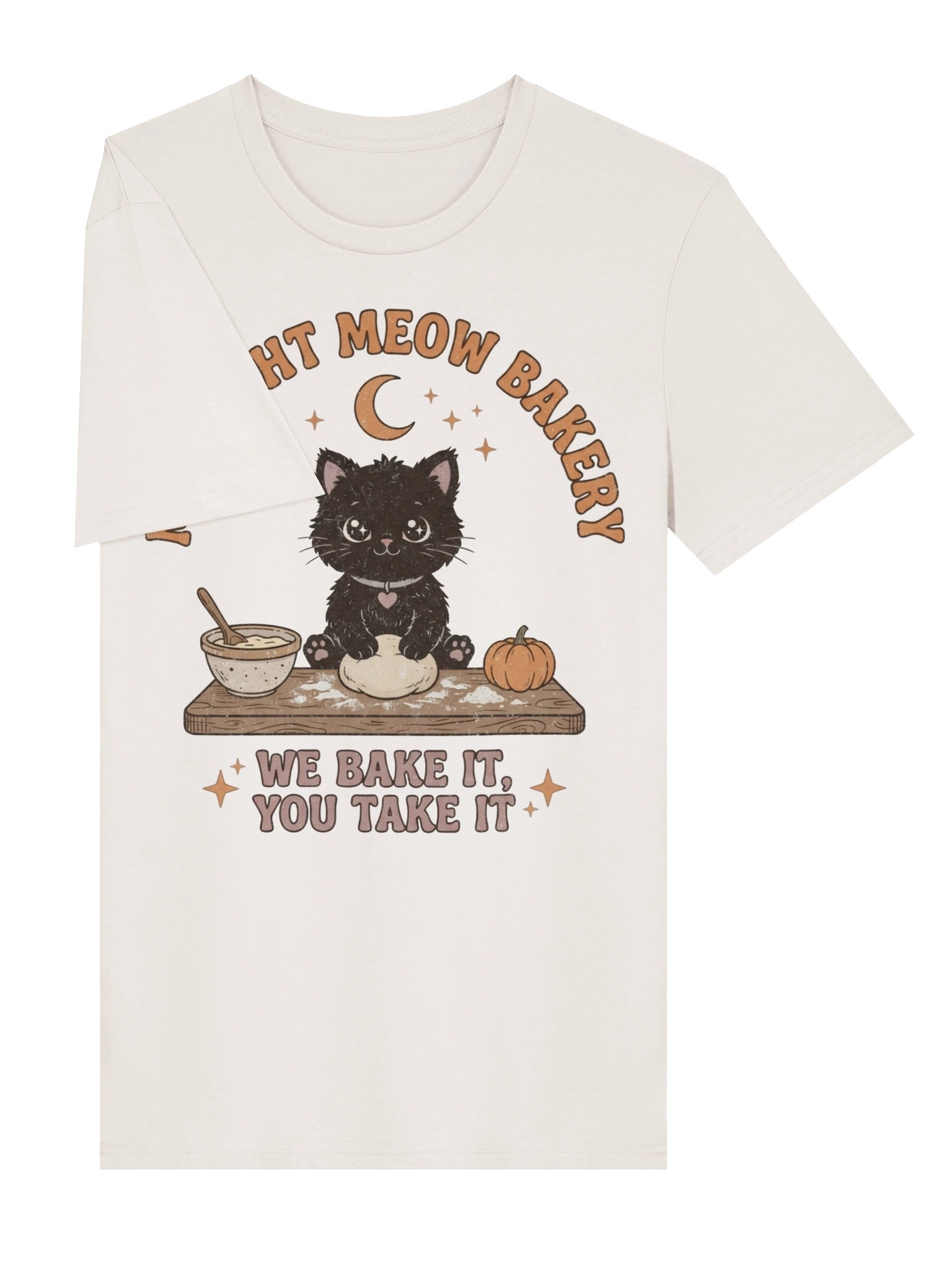 Midnight Meow Bakery Vintage Black Cat T-Shirt product image (4)