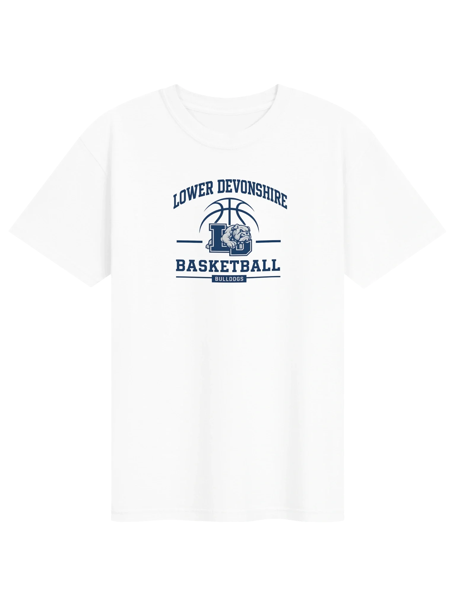 Lower Devonshire Bulldogs Basketball Tee - White