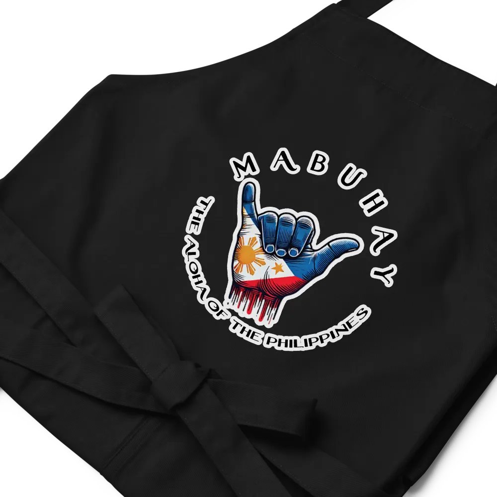 MABUHAY THE ALOHA OF THE PHILIPPINES APRON - SHAKA HANG LOOSE VIBES FOR YOUR KITCHEN product image (10)