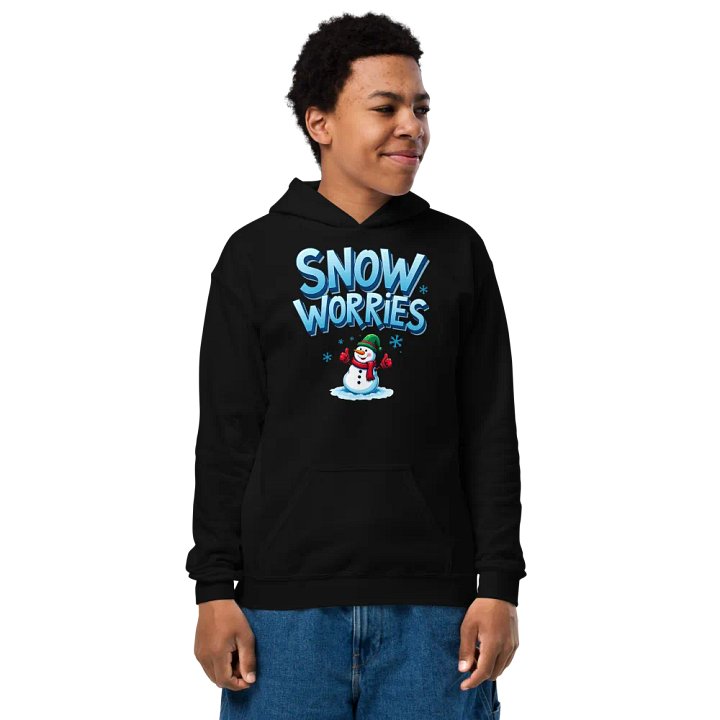 Cheerful Snowman Youth Hoodie product image (1)