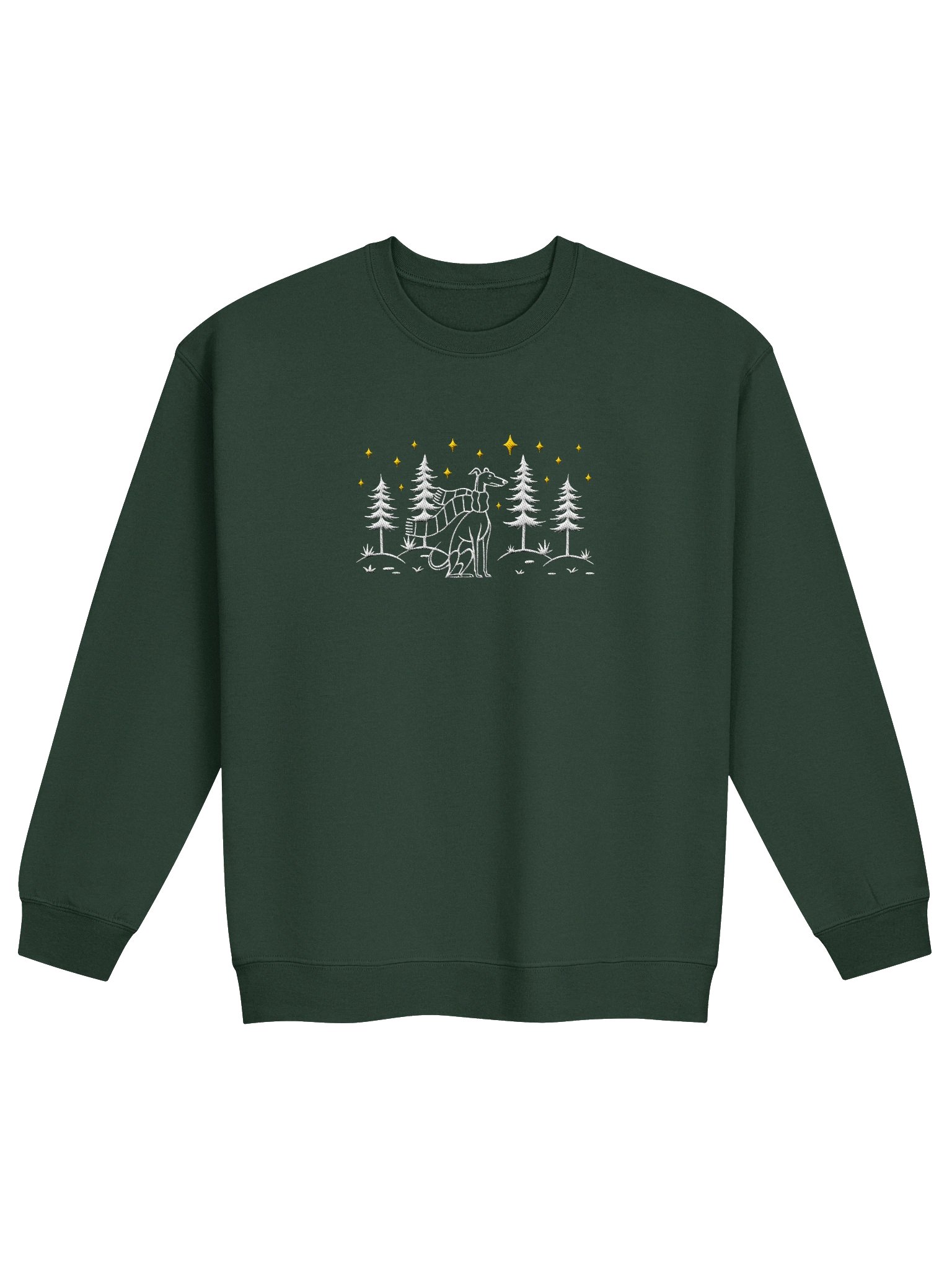 Italian Greyhound Winter/Christmas Line Art Design Embroidered Sweatshirt product image (9)