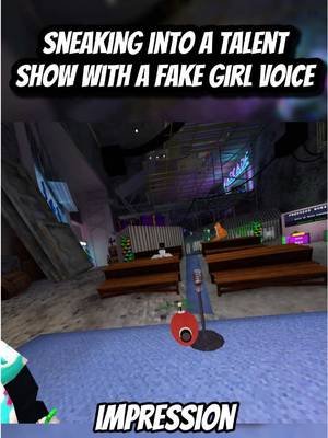 I snuck into a talent show with a girl voice changer😭 FULL VID ON MY YT! LINK IN BIO! #gorillatag #gtag #vr #viral 