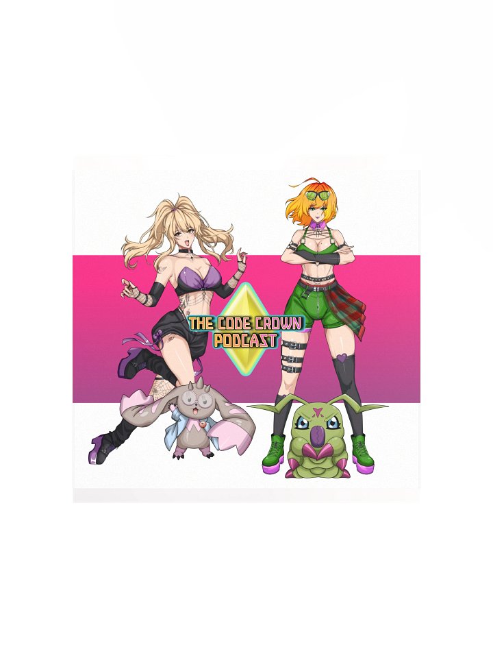 AJ and Meg w/ Logo Square Print product image (1)