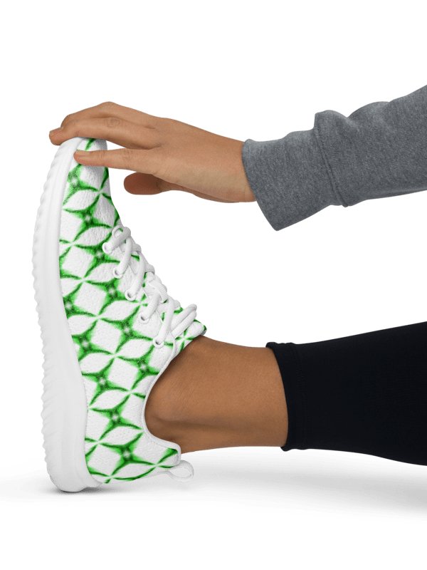 Green Starburst Pulse Sneakers Geometric Green Hex Women's Sneakers product image (7)