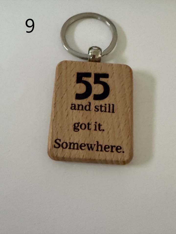 Milestone Birthday Wooden Engraved Keychains | Age 21–70 | Handmade Gift for Him or Her (4) product image (9)