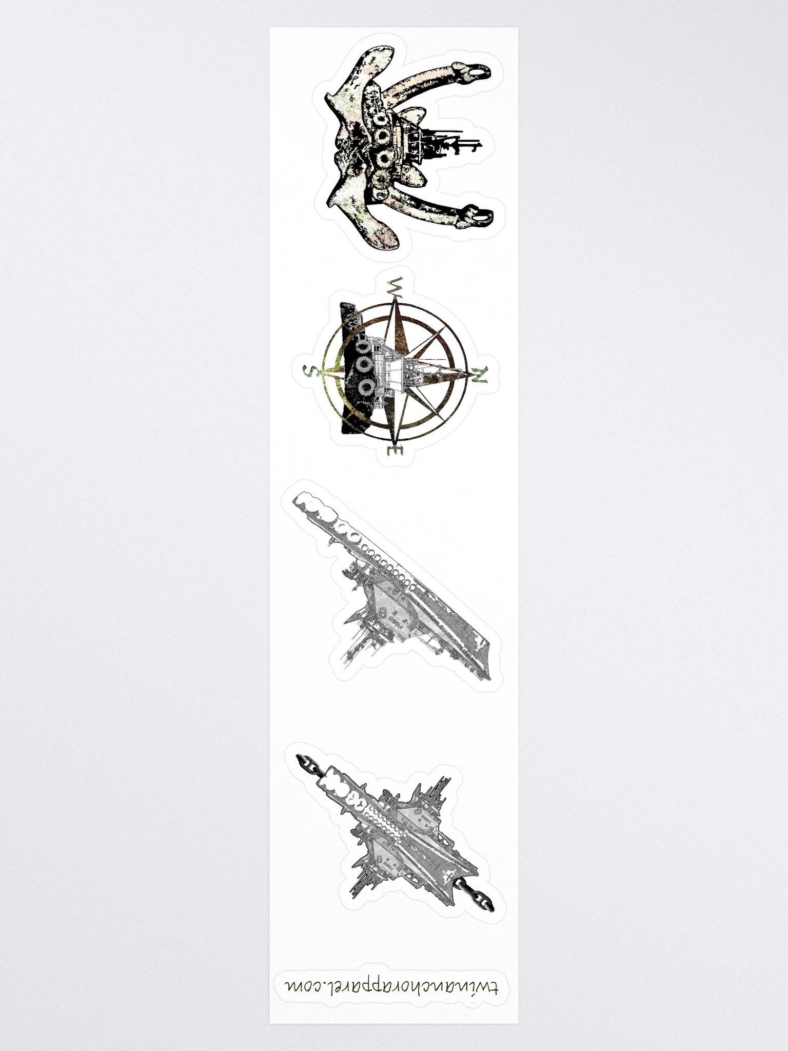 Mixed design Foss Tug sticker sheet (sheet size 15" x 3.75") Kiss Cut Stickers product image (3)