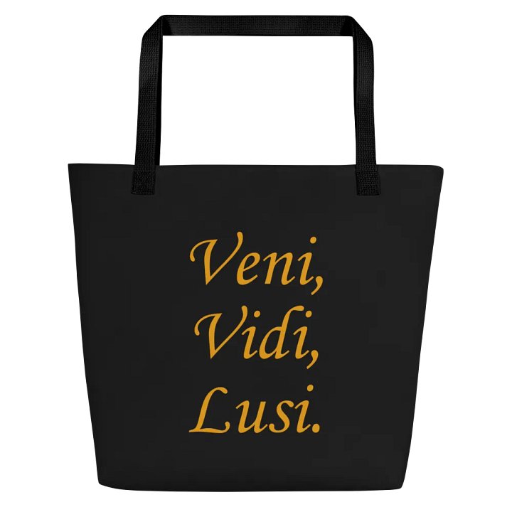 "I came, I saw, I played - Trappers Lodge Shopping Tote in Black product image (1)