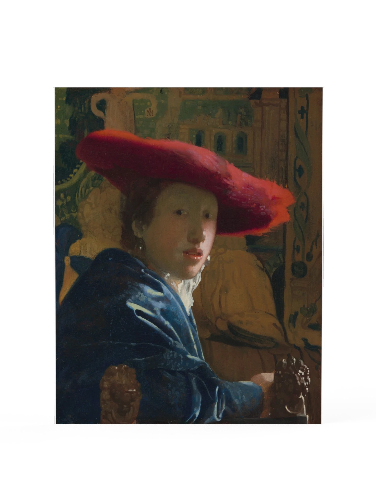 Johannes Vermeer, Girl with the Red Hat (c. 1669) Fine Art Print product image (29)