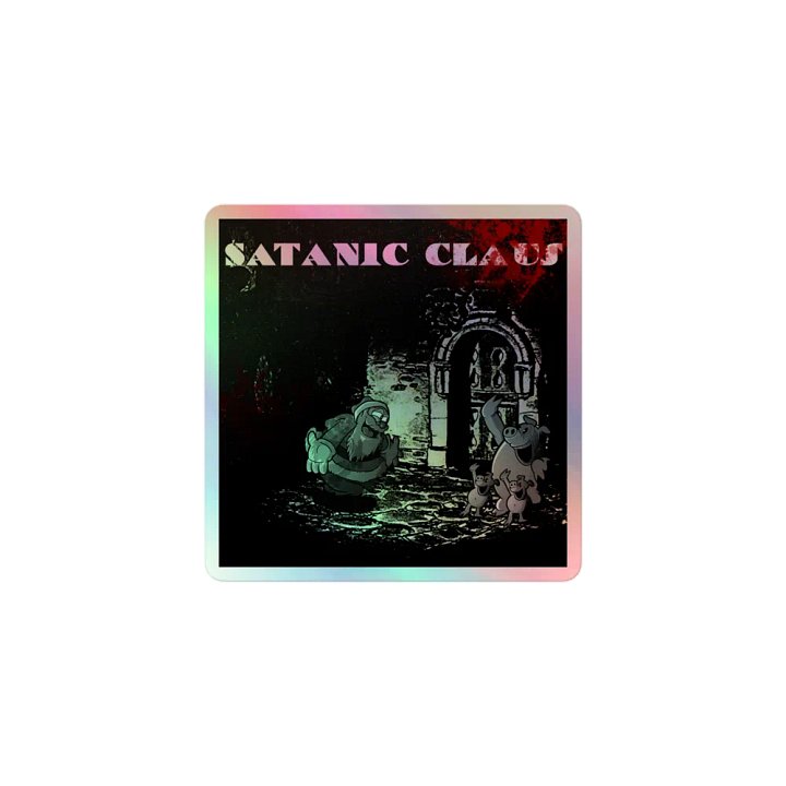 Satanic Claus Holographic Sticker Sheet product image (1)