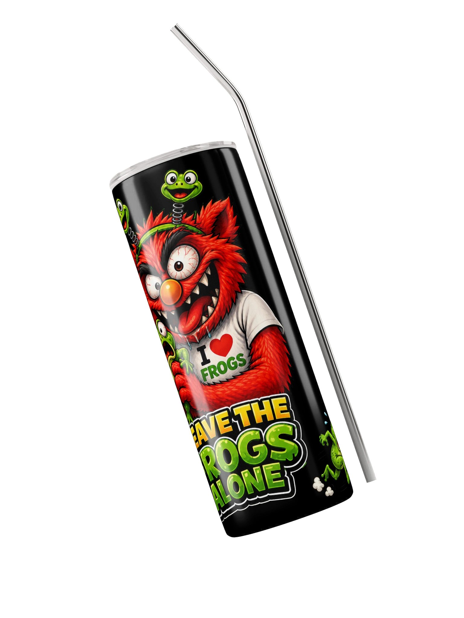 ''Leave The Frogs Alone'' Stainless Steel Tumbler product image (5)