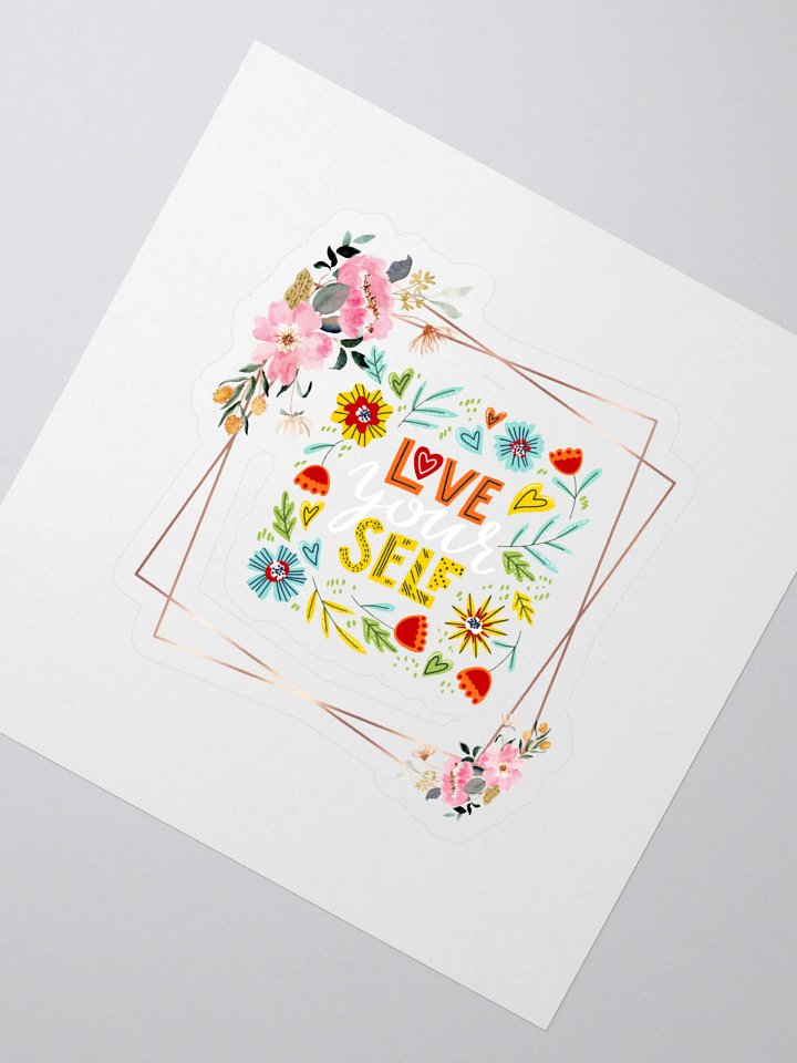 Love & Self Floral Kiss Cut Stickers product image (2)
