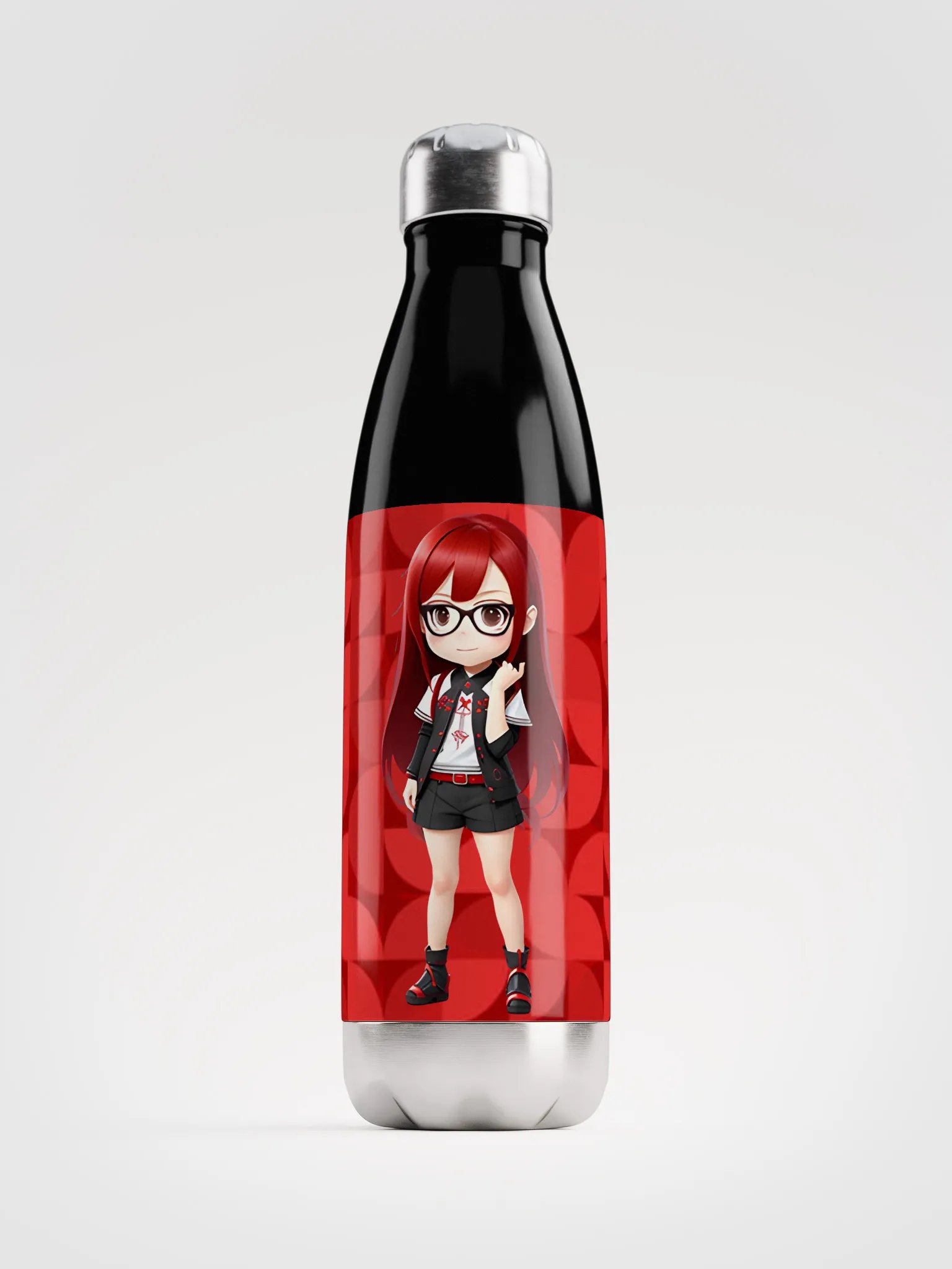 (Red CHIBI) K Stainless Steel Water Bottle product image (1)