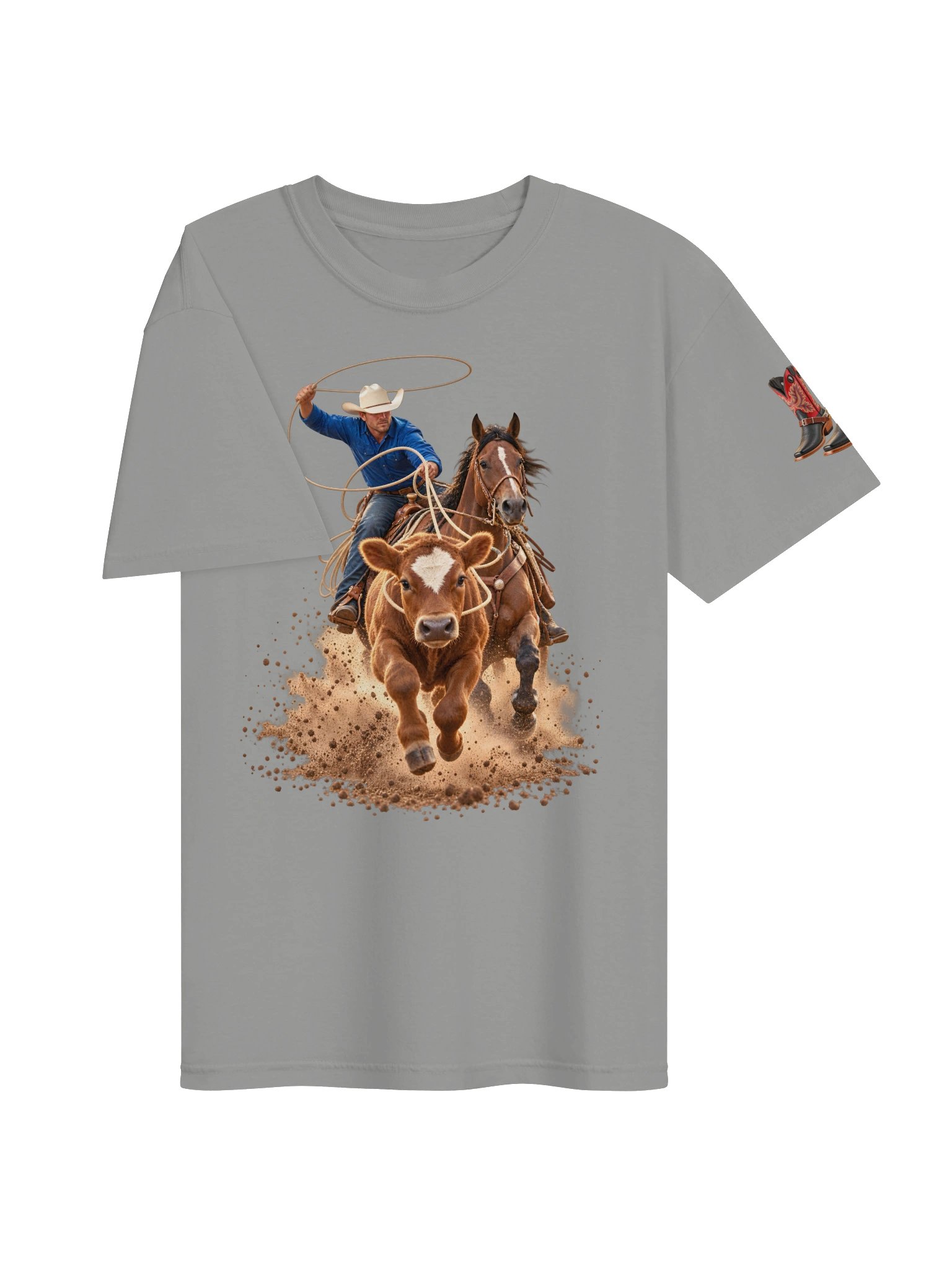 Calf Roping Catch & Dismount T-Shirt | BROKEN RODEO™ product image (149)