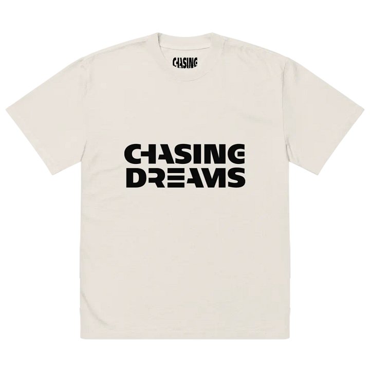 Chasing Dreams Premium Oversized Faded T-Shirt (black logo) product image (2)