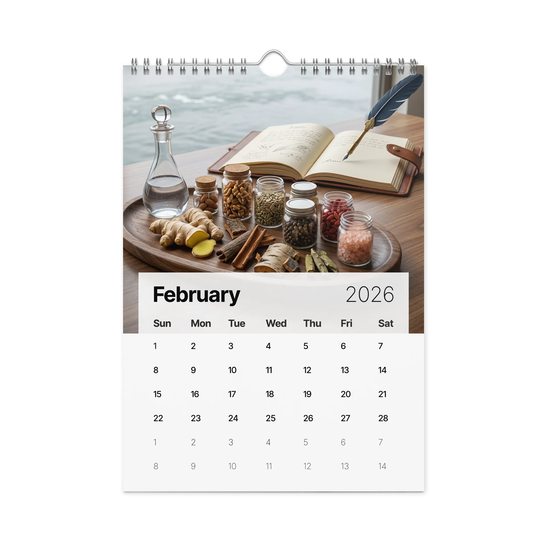 2026 Wellness Apothecary Wall Calendar product image (5)
