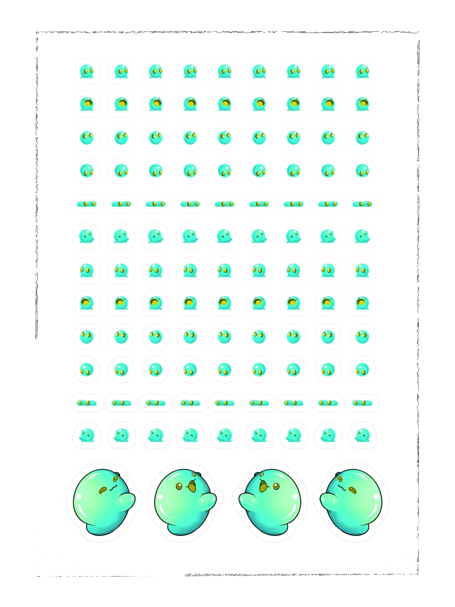 Bubbles Sticker Sheet TEAL product image (3)