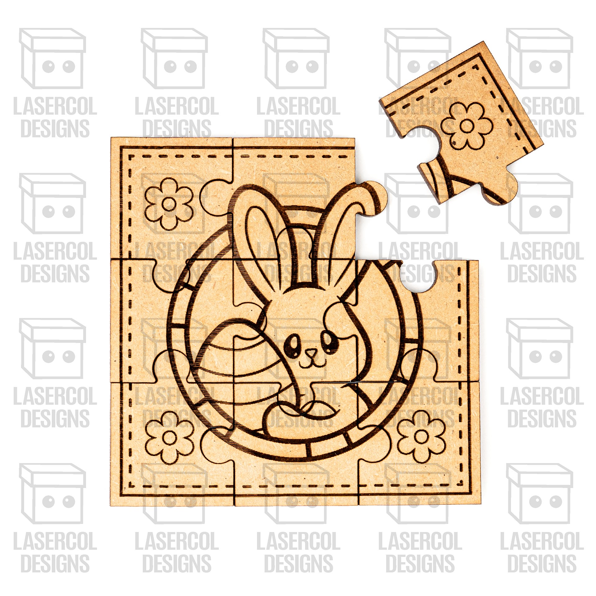 Easter Bunny Puzzles - Laser Cut Files product image (9)