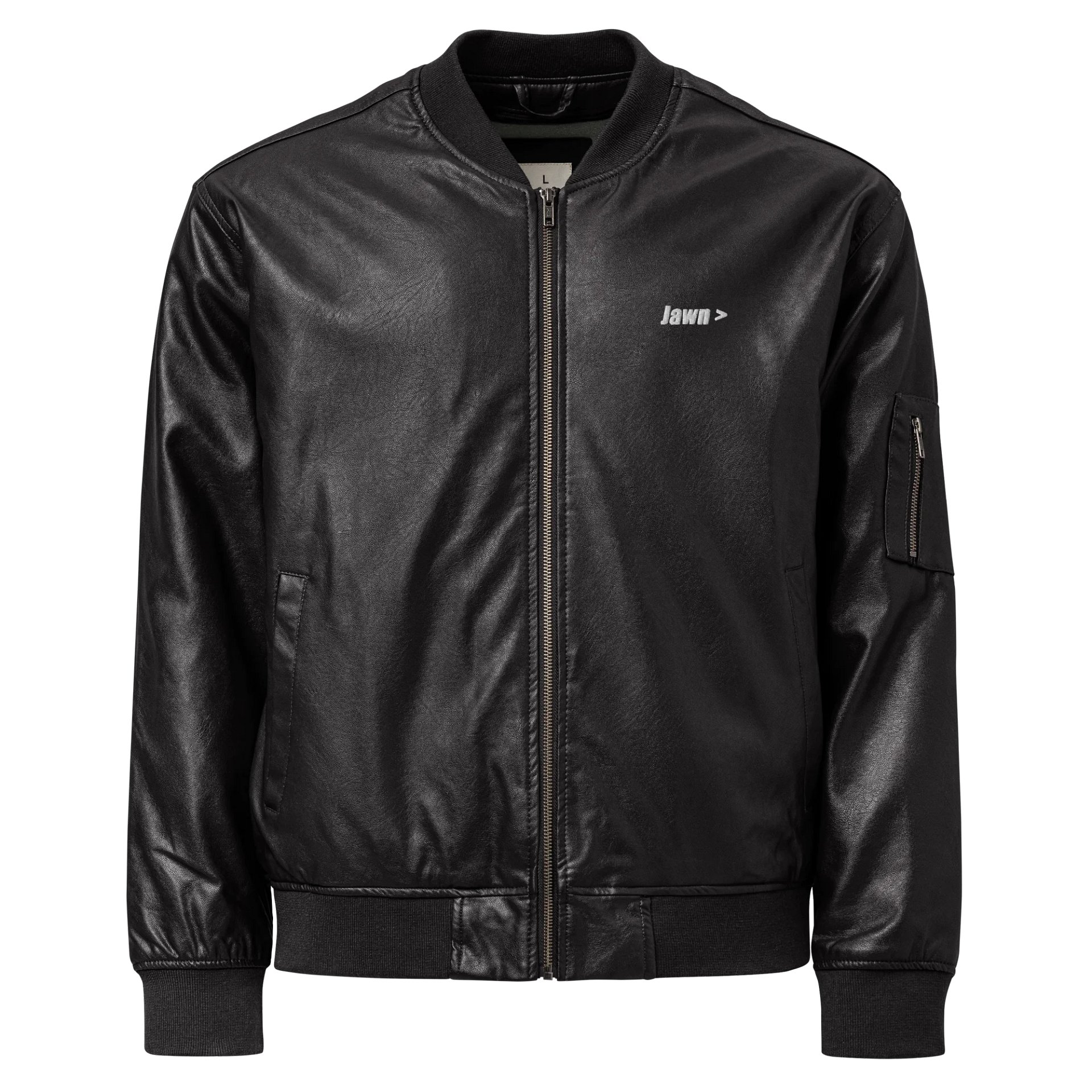 Jawn > Faux Leather Bomber Jacket product image (1)