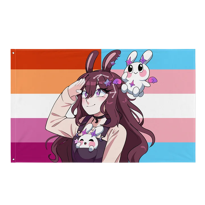Trans Lesbian Pride Flag - featuring Yuwuna and Mellow! product image (1)