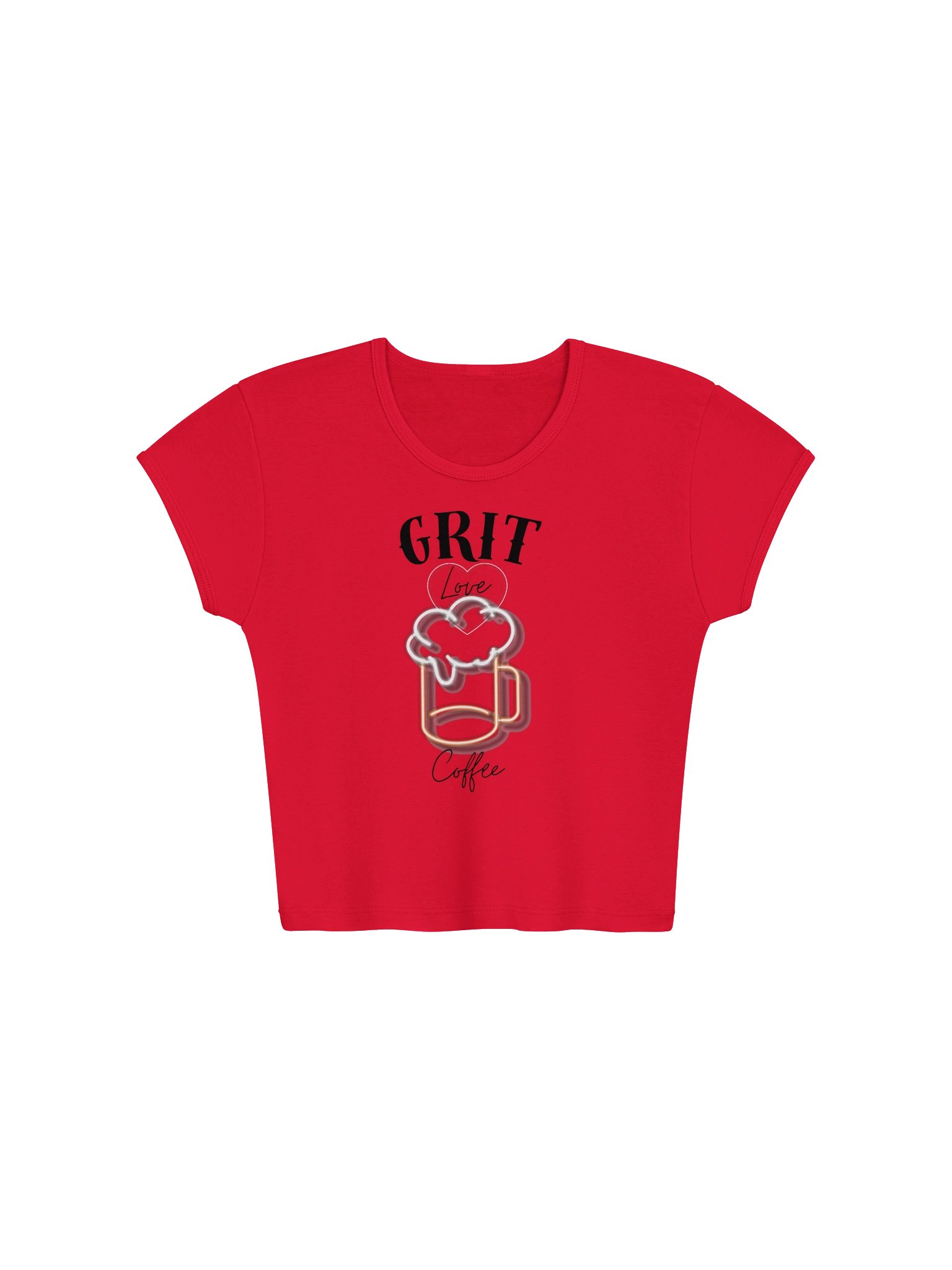 Grit Neon Heart Baby Tee product image (1)