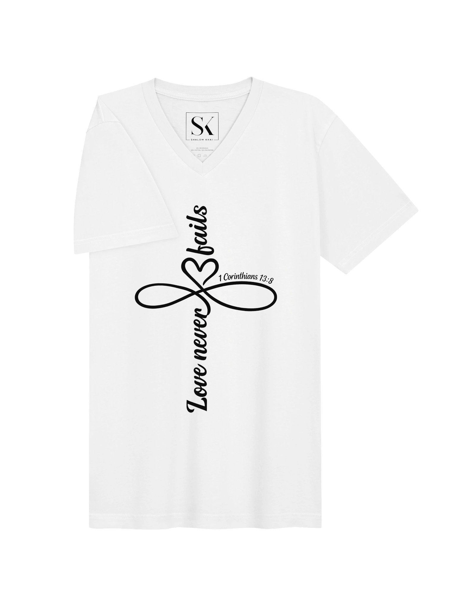 Heart Flourish V-Neck Graphic Tee product image (7)