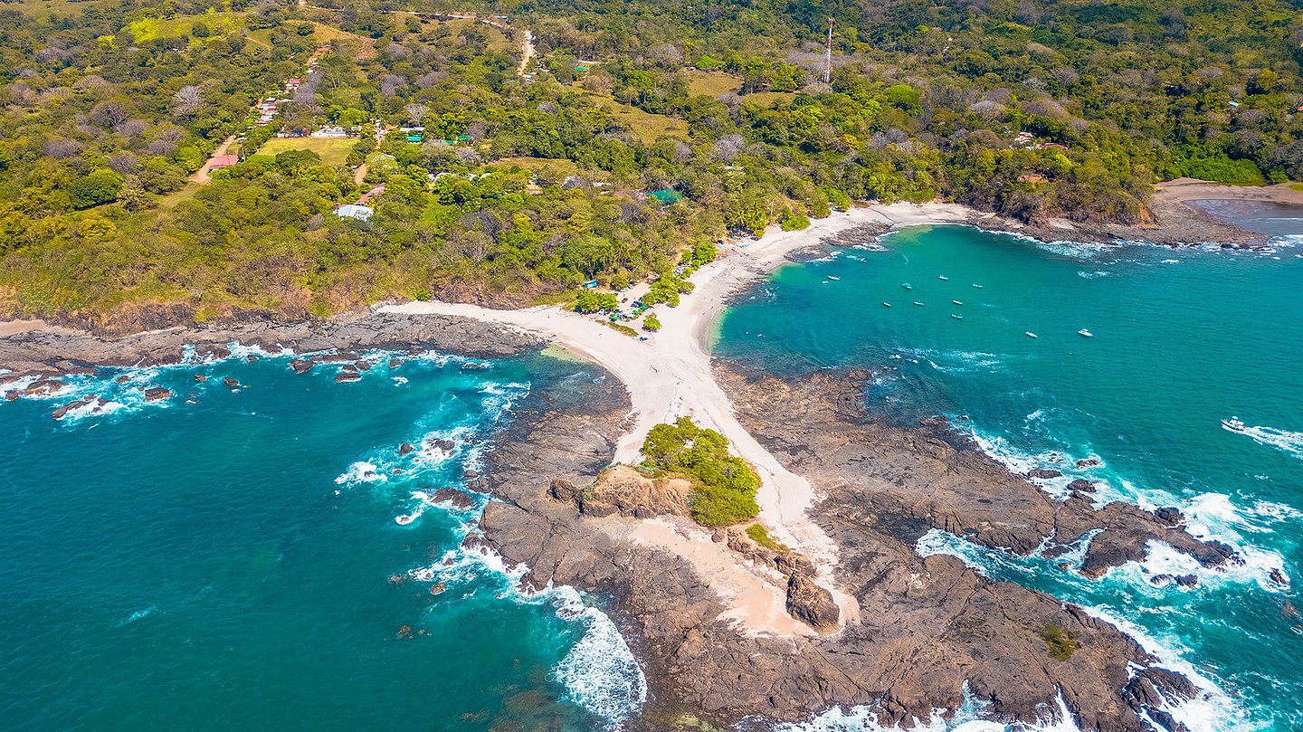 Playa San Juanillo from the drone, Costa Rica