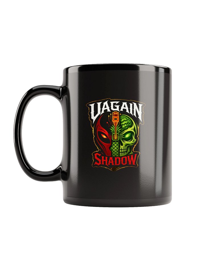 UAgain Shadow Logo Black Glossy Mug product image (1)