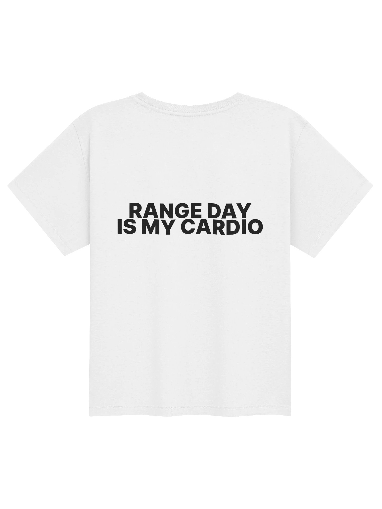 Range Day Women's High-Waisted Tee - White with Black Print product image (2)