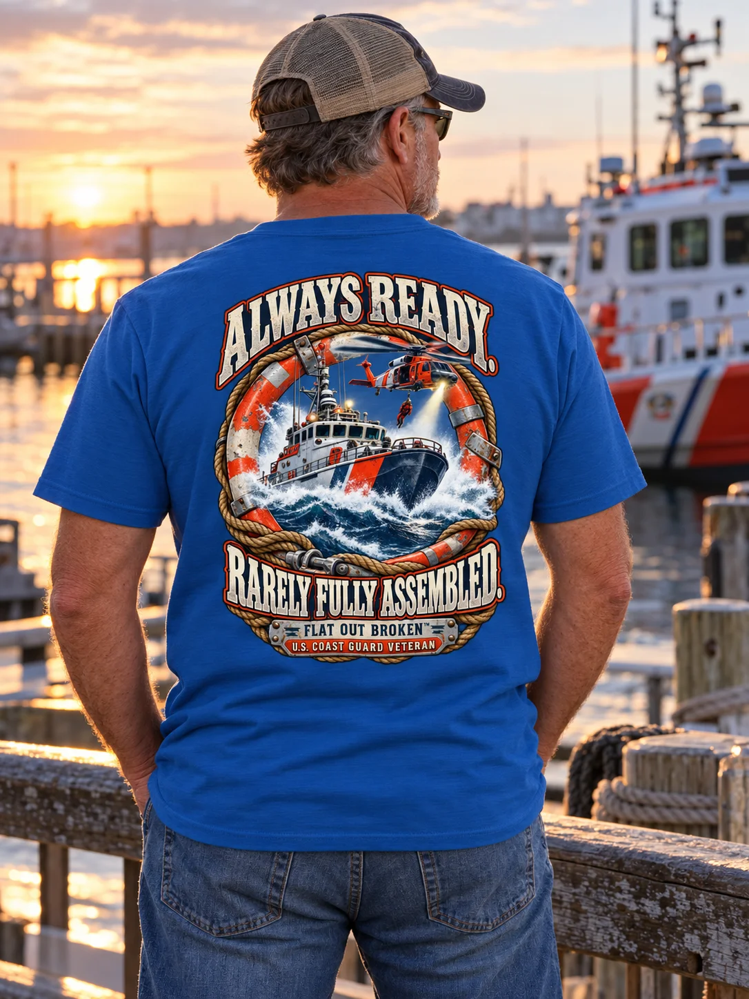 Coast Guard Veteran Shirt — Always Ready, Rarely Fully Assembled | Flat Out Broken™ product image (1)