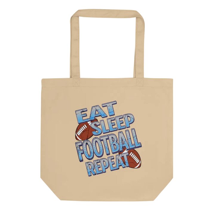 Eat Sleep Football Repeat Groove Tote Bag product image (1)