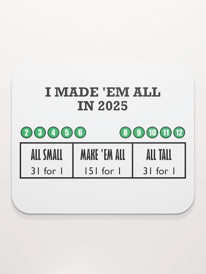 Made 'Em All 151 for 1 (MousePad) product image (2)