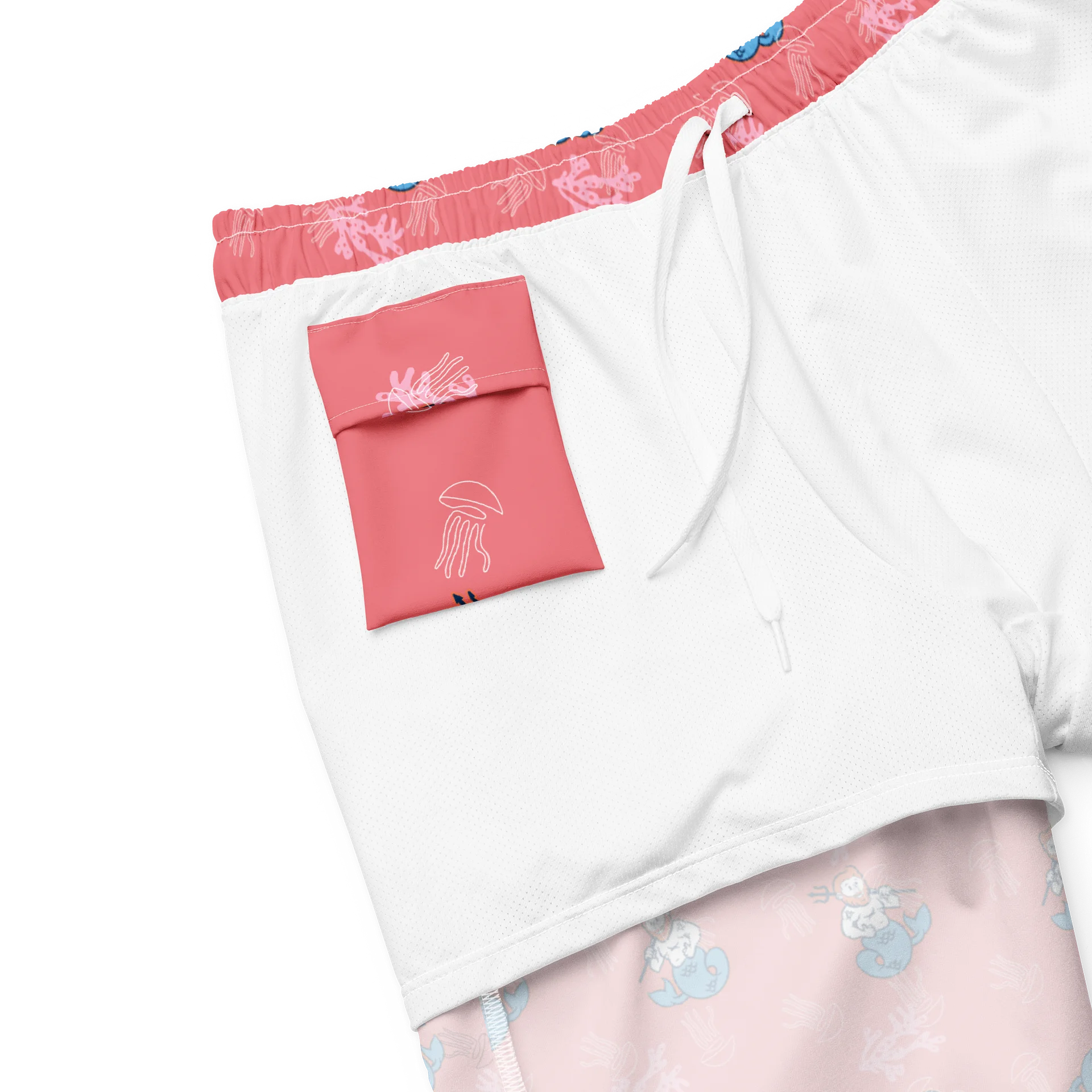 Merman Coral Swim Trunks product image (8)